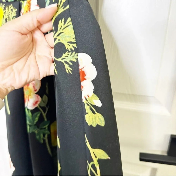 ASOS Sleeveless Black Floral Scuba Skater Dress Low Back Midi Dress UK6 US2 - Picture 4 of 8